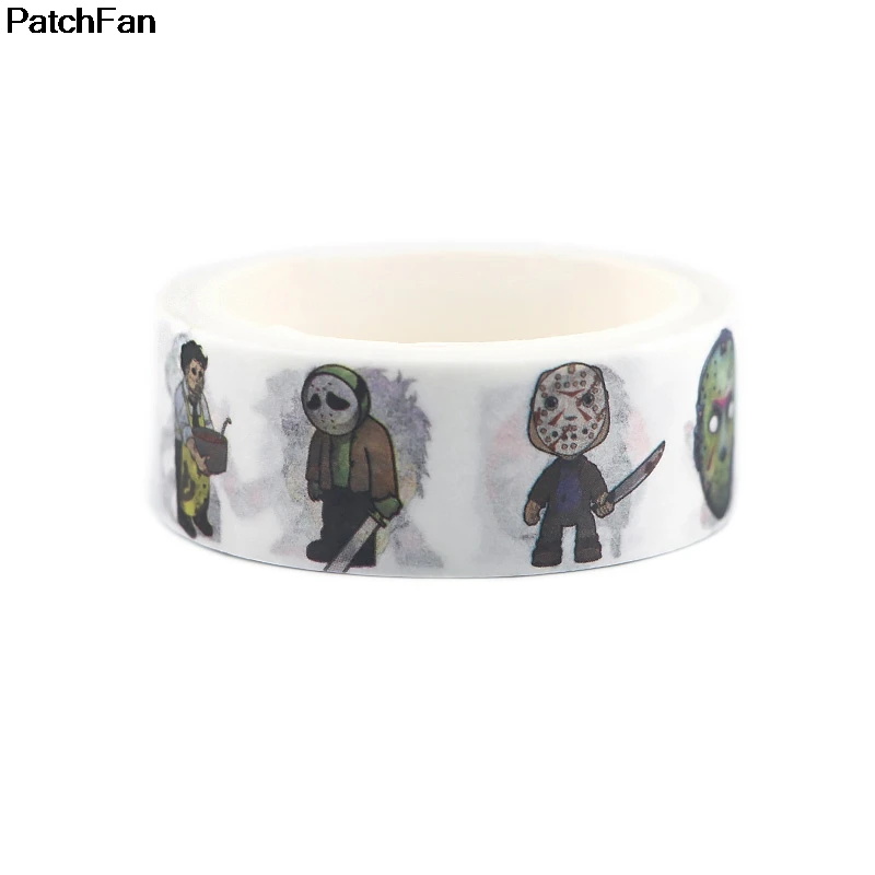 Patchfan четыре убийцы ужас мультфильм альбом книга DIY Скрапбукинг дети клей васи маскирования клейкие ленты Печатный шаблон наклейки A2382