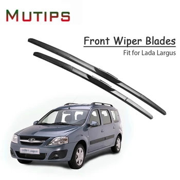 

1Set Rubber Car Front Wiper Blade Kit For Lada Largus 2017 2016 2015 2014-2012 Windscreen Original Wiper Accessories