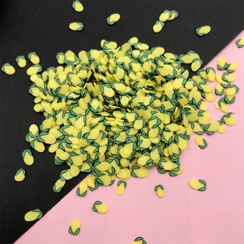 

100g/lot Yellow Fruit Slices Hot Clay Sprinkles for Crafts Making Polymer Crystal Mud Filling Accessories DIY Hair Accessories