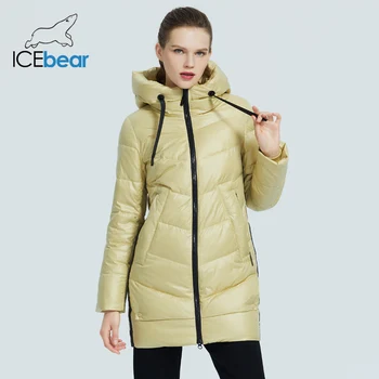 

icebear 2020 new winter women's coat hooded ladies warm cotton jacket winter ladies apparel brand clothing GWD20282I