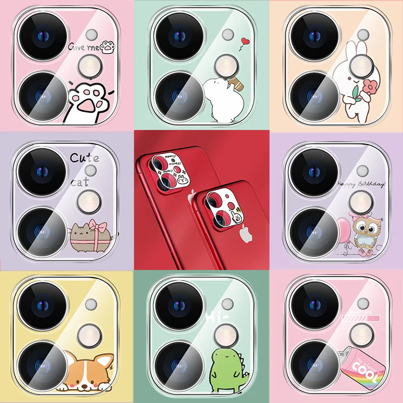 For iPhone 11 Pro MAX Camera Case Full Protective Cover Cute Cartoon Back Camera Lens Screen Protector Film Case For iPhone 11 For iPhone 11 Pro MAX Camera Case Full Protective Cover Cute Cartoon Back Camera Lens Screen Protector Film Case For iPhone 11