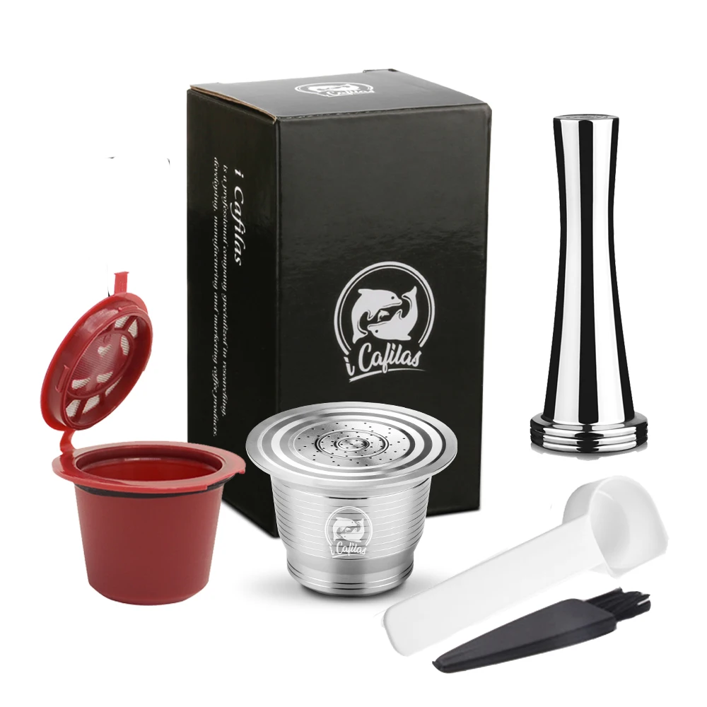 

Reusable Capsule Stainless Steel Coffee Capsules Pods Refillable For Nespresso Machine Easy Operation