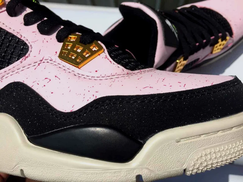 Новая модель Jordan 4 Ретро женские мужские баскетбольные кроссовки мраморные AJ4 черная пудра мраморные спортивные кроссовки 308497-133