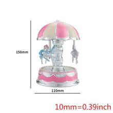 Мини пластиковая карусель, музыкальная шкатулка, красочный светильник, прикроватная тумбочка, настольный декор для детей, год, день рождения, фестиваль, свадебные подарки, 634F