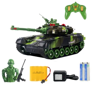 

Boy Hobby Toys New RC War Radio Tank Tactical Vehicle Main Battle Military Main Battle Tank Model Sound Recoil Electronic