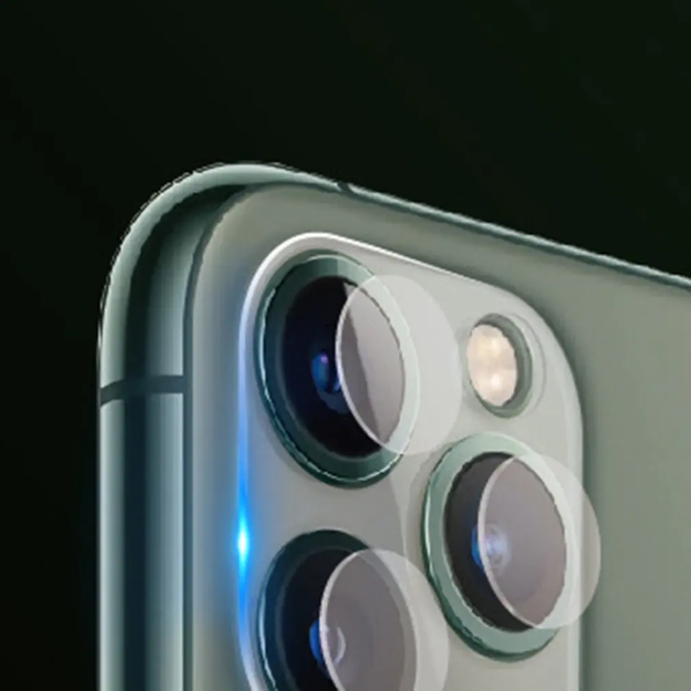Metal Frame + Tempered Glass Back Full Cover Camera Lens Ring For iPhone 11 Pro Max Screen Protector Rear Protection Ring Case
