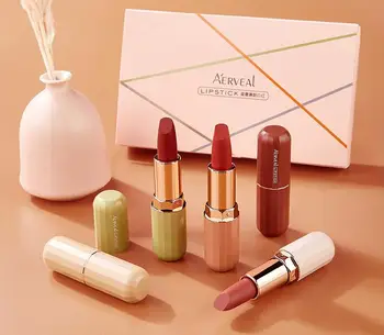 

5pcs/set Mist matte lipstick moisturizes long-lasting cup-glazed mousse lipstick