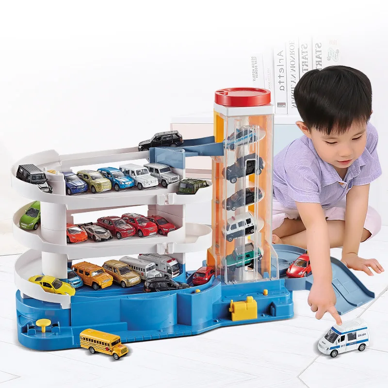 

Car Building Parking Lot Toy Suit 3D Large Electric Multi-layer Track Racing Electric Rail Car Children's Educational Toys Gifts