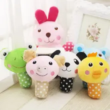 Прочные игрушки для домашних животных, плюшевые звуковые скрипучие игрушки, милые животные в форме чучела, Обучающие жевательные игрушки, детские вокальные животные, розовая свинья