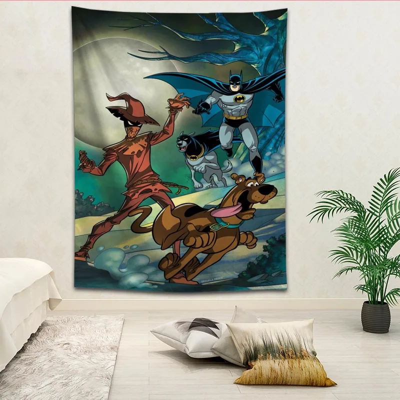 Пользовательские Scooby Doo печатных Творческий гобелен гостиная спальня фон стены Ткань Висячие картины небольшой свежий - Цвет: 8