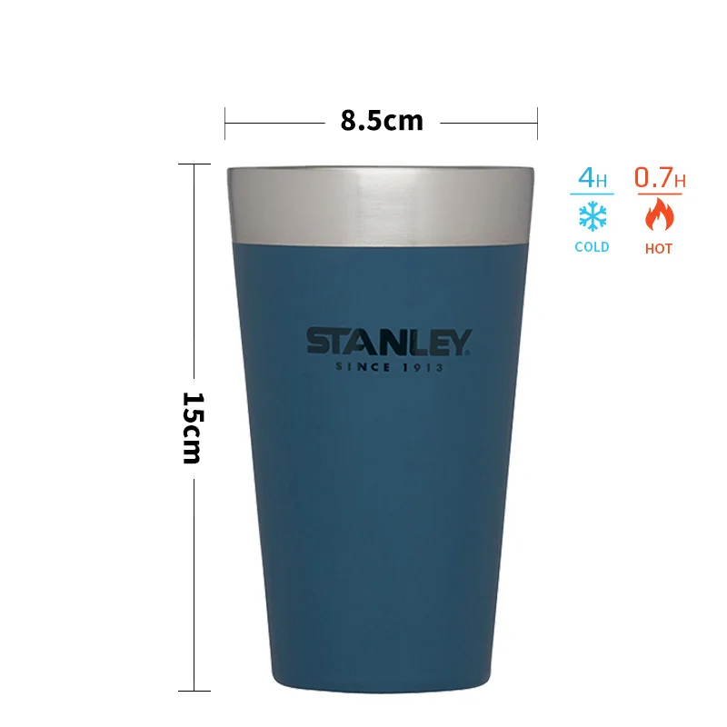 473 ml without lid Double original Stanley Stainless Steel Wholesale Vacuum  Tea Coffee Juice Adventure Stacked Beer Pint Cup