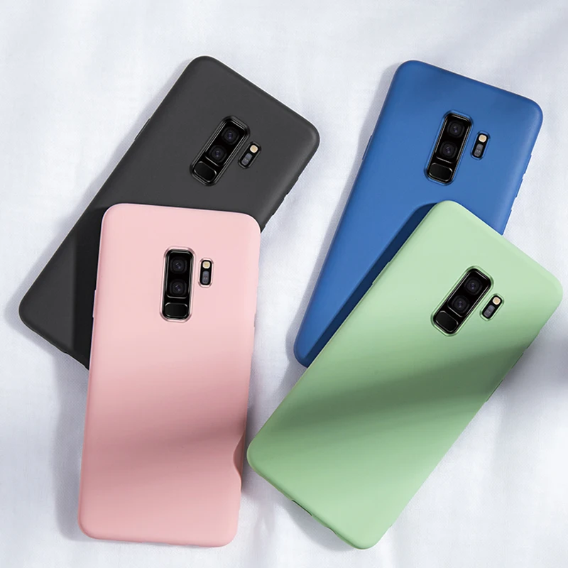 

Case for Samsung galaxy A7 2018 A750 A9 A8 A6 Plus J8 J4 J6 Plus Prime Cover Original Liquid Silicone Cases