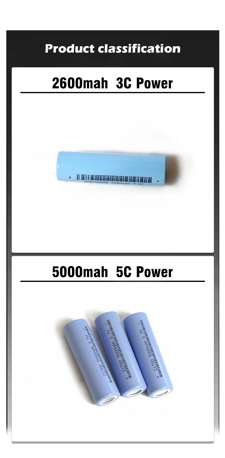 Panasonic 21700 18650 батарея 5000 мА/ч, 2600 мА/ч, 5C литиевая батарея питания цилиндрическая литий-ионный аккумулятор электрический автомобиль power bank