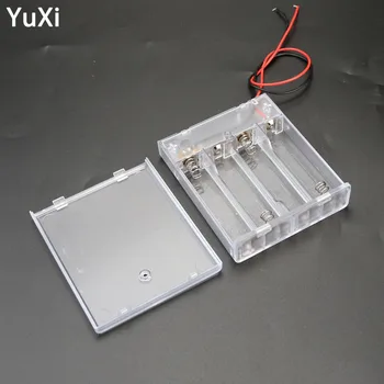 

4× AA Battery Holder Box Case With ON/OFF Switch 4 Slot Standard AA Battery Box Transparent battery storage box Power Bank Case