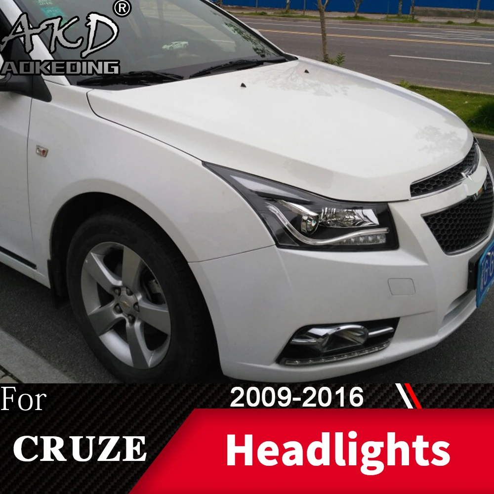 Головной фонарь для автомобиля Chevrolet Cruze 2009- Cruze головной светильник s противотуманный светильник s дневной ходовой светильник DRL H7 светодиодный Биксеноновая лампа аксессуары для автомобиля