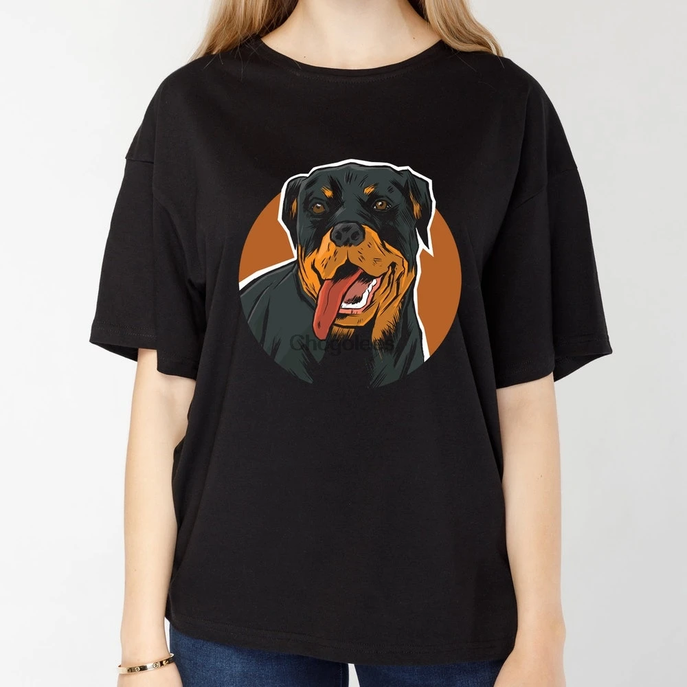Женская футболка большого размера Rottweiler |