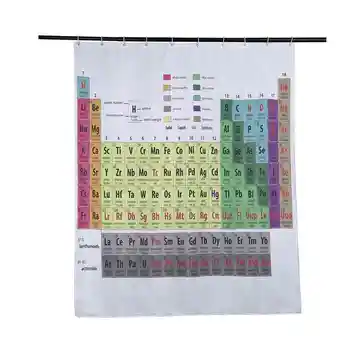 

Periodic Table Of The Elements Shower Curtain Mildewproof Polyester Washable Bathtub Decorative Shower Curtain 150 x 180Cm