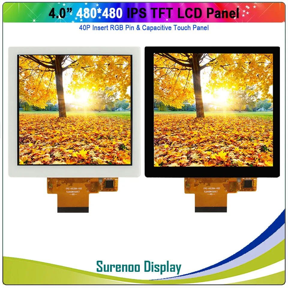 4," дюймовый 720*720 480*480 RGB IIC SPI ips TFT ЖК-модуль дисплей экран панели с емкостной сенсорной панелью для умного дома