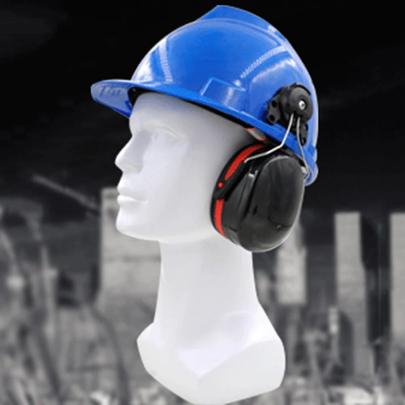 Anti-noise On-Helmet Earmuffs Ear Protector For Safety Helmet Cap Use Factory Construction Work Safety Hearing Protection