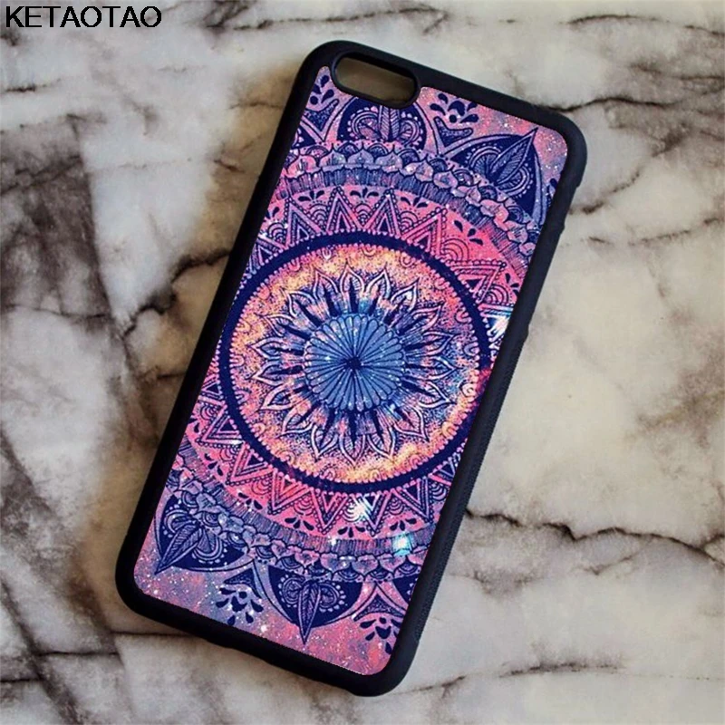 KETAOTAO принтом «Мандала» чехлы для телефонов с изображением цветов для samsung S3 S4 S5 S6 S7 S8 S9 NOTE 4 5 7 8 чехол мягкий резиновый чехол из ТПУ силикона - Цвет: Лаванда
