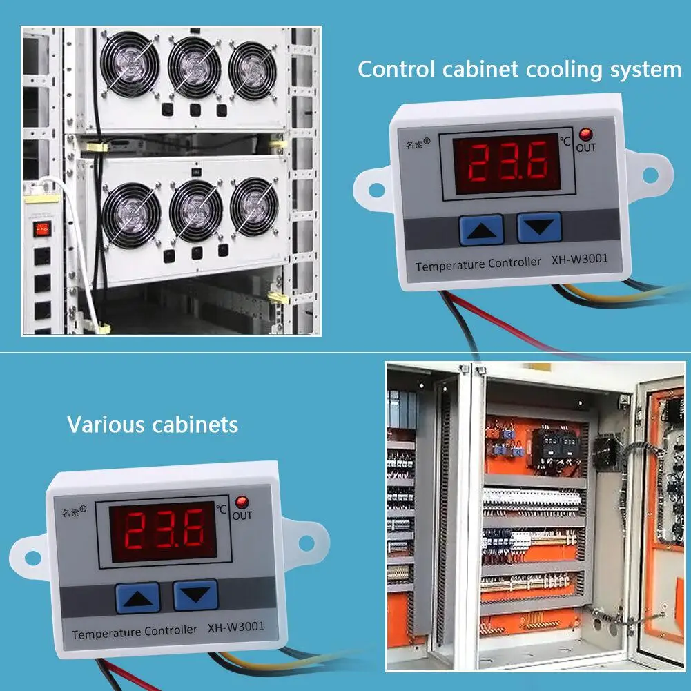 XH W3001 W3002 12V 24V 220V светодиодный цифровой Управление термостат Температура