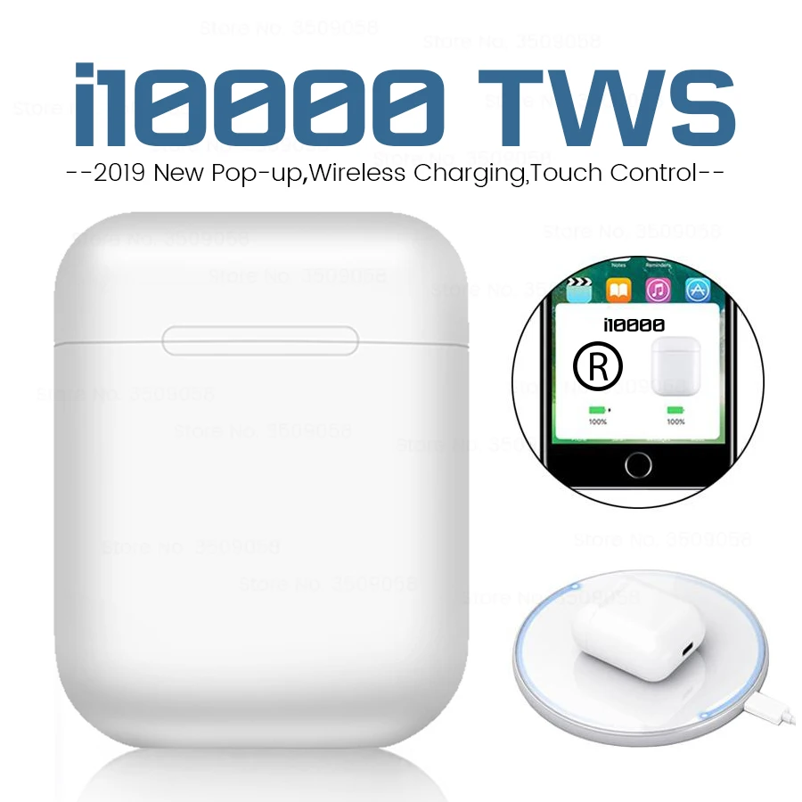 

i10000 TWS Original Aire2 Replica 1:1 Bluetooth 5.0 Headphone Earphone Qi Wireless Charging Pop Up PK i1000 i500 i9000 i9999 TWS