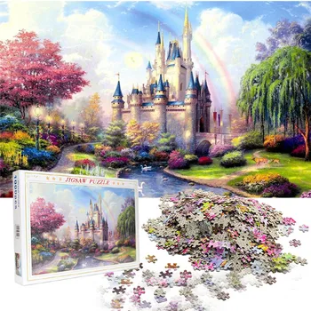 

1000 pieces wooden Assembling picture Landscape puzzles toys for adults children kids games educational Toys