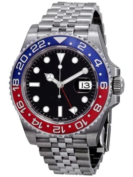 

GMT Master Ⅱ Luxury Brand red & black watch automatic Glide Smooth second hand watches luminous mechanical