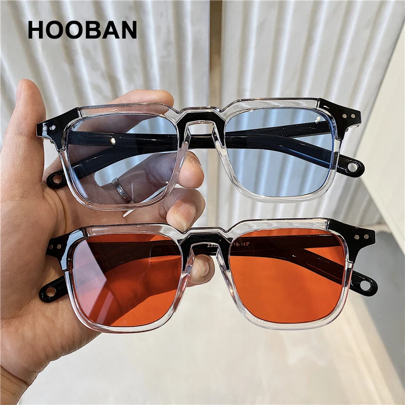 

HOOBAN модные квадратные солнцезащитные очки светильник тажные легкие солнцезащитные очки для женщин Стильная прозрачная оправа уличные очк...