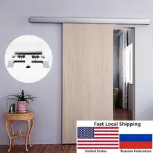 6,6 футов Алюминиевый сплав Матовый Интерьер деревянный сарай раздвижные двери оборудования Скрытая дорожка с декоративным покрытием