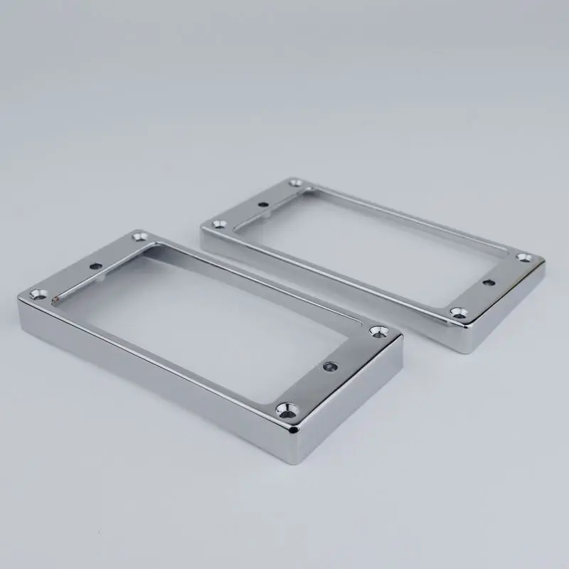 FLEOR 2 telai per pickup Humbucker per chitarra LP e ponte, con anelli di montaggio curvi, parte di ricambio per chitarra stile LP, nero