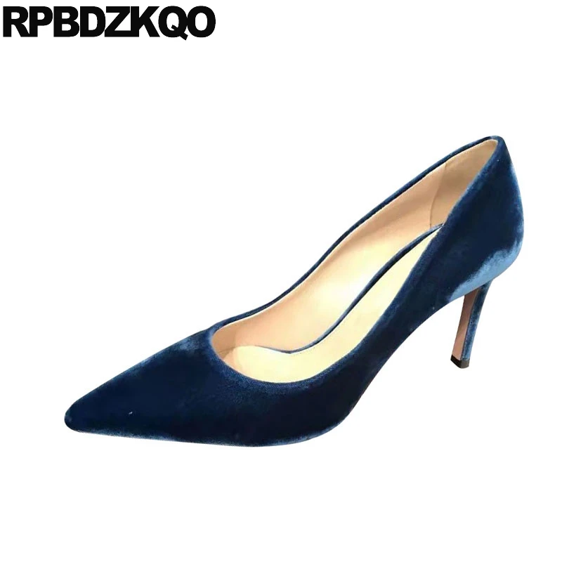blue designer pumps