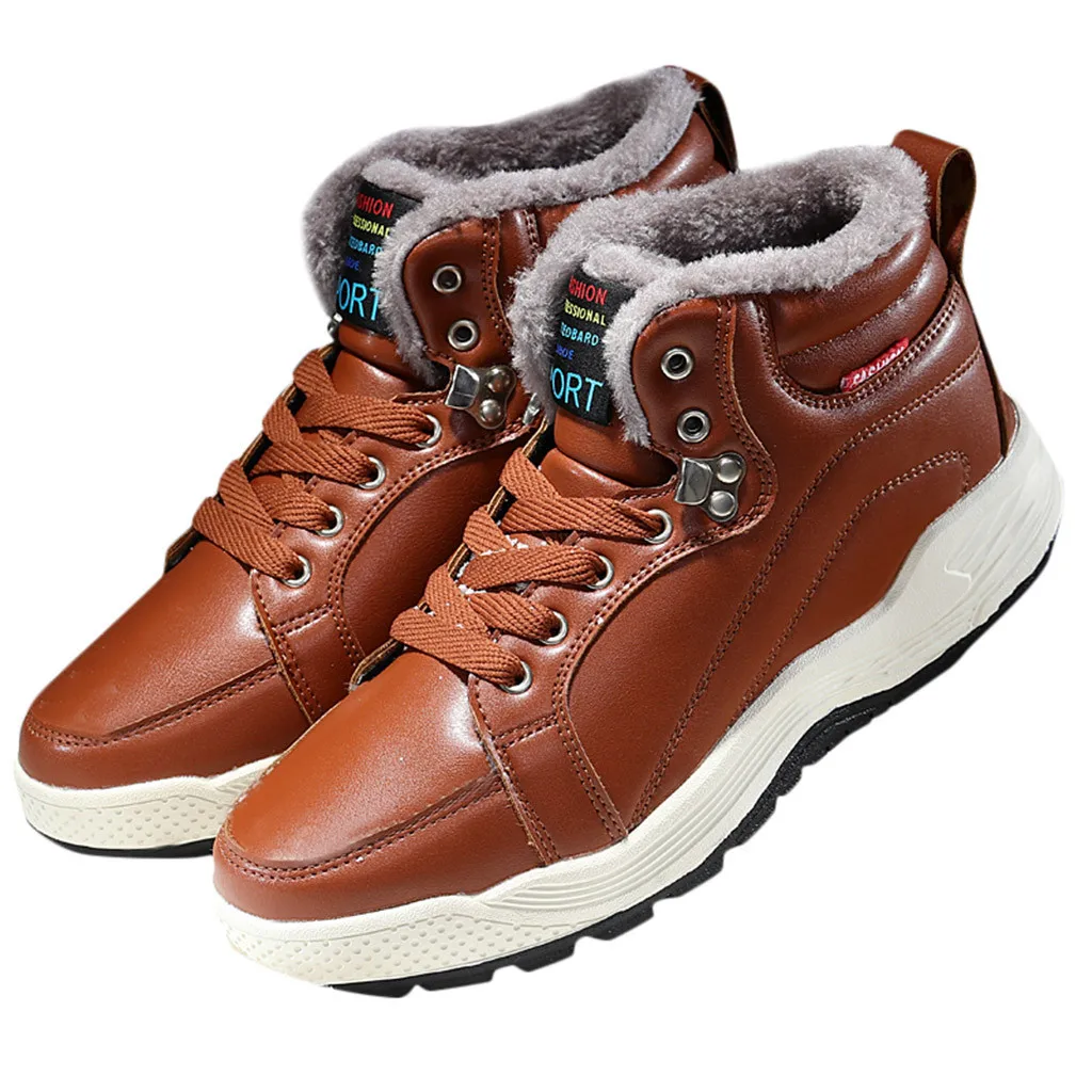 Shoes For Men Casual Boots Plus Velvet Warm Cotton Waterproof Comfortable Boot Snow Boots Men
