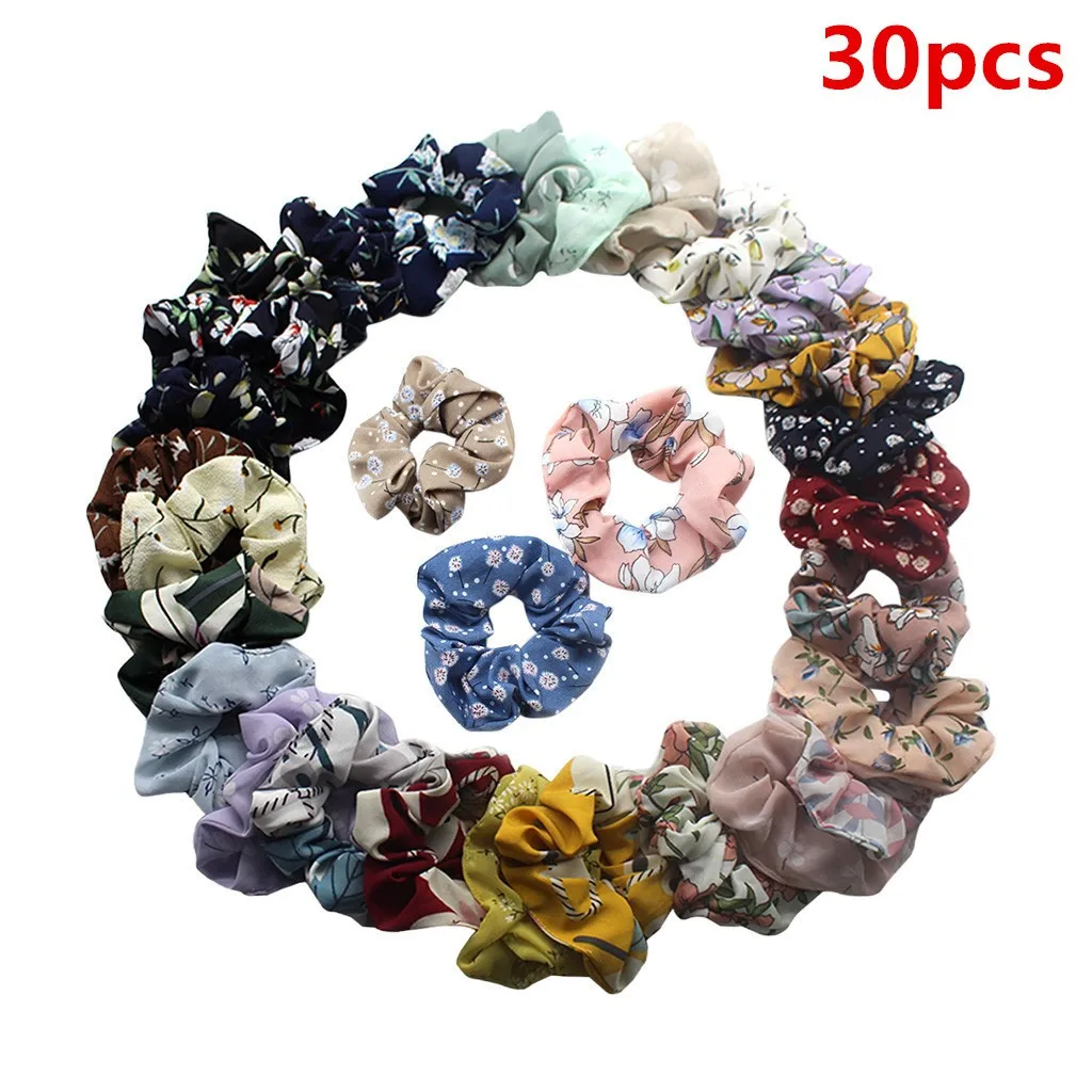 50 Pcs Elastic Hair Bands for Women Hair Accessories Solid Color Women Girls Headwear Ponytail Holder Hair Ring