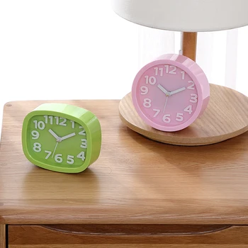

Cute Kids Bell Alarm Clock Kawaii Smart Battery Snooze Silent Alarm Clock Bedside Table Reloj Despertador Desk Decoration AD50AC
