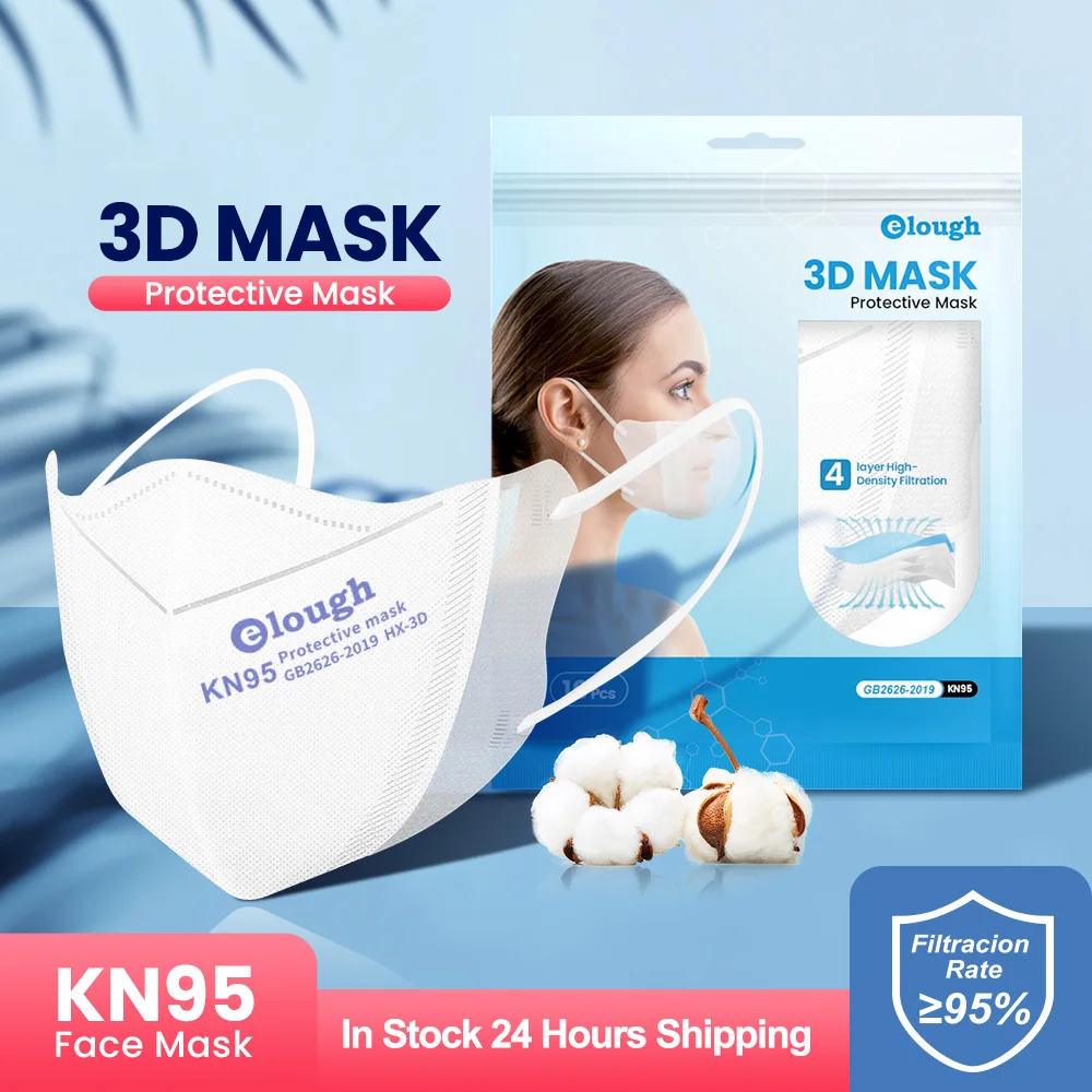 Elough CE Mascarillas fpp2 Masks kn95 Certified adult Reusable respirator ffp3 mascarilla ffp2ย kn95 homologada espaรฑa ffp2mask