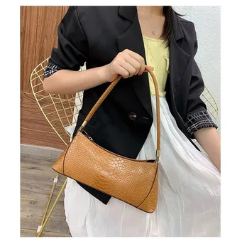 

New Fashion Retro Leather Bag Korean Non-Mainstream Leather Underarm Bag Female Shoulder Handbag