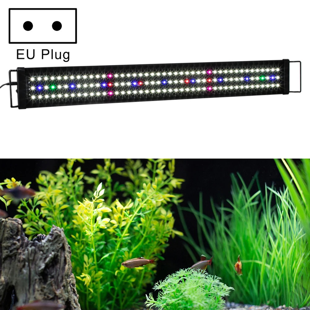 EU Plug 90cm Супер тонкий светодиодный водонепроницаемый светильник для аквариума s светильник для аквариума Синий 18-75 см Погружной подводный светильник с зажимом - Цвет: EU Plug 90cm
