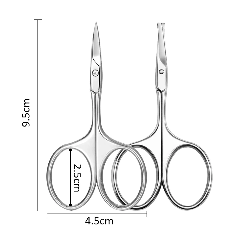 1Pcs Professional Nail Scissor Manicure for Nails Eyebrow Nose Eyelash Cuticle Scissors Curved Pedicure Makeup Tools 6