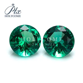 

6mm WuZhou Holycome Lab Created Round Cut Hot Sales VVS Diamond Top Quality Green for Moissanite Ring for Jewelry Making