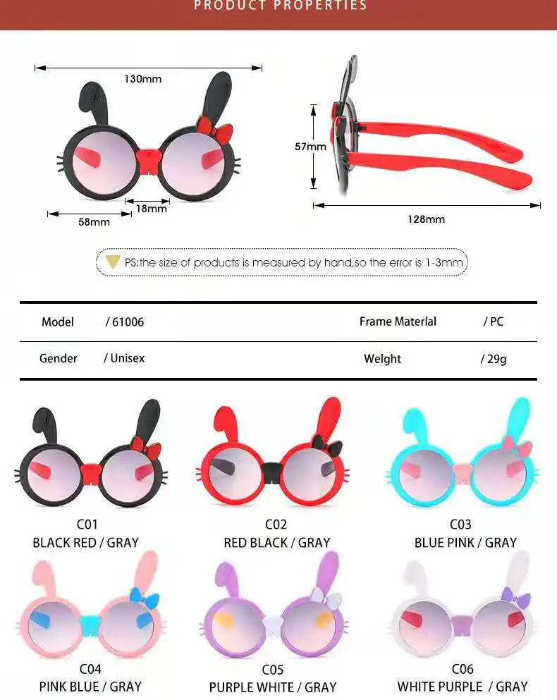 big sunglasses New cute rabbit sunglasses cartoon boy glasses fashion style sunglasses girls glasses big sunglasses