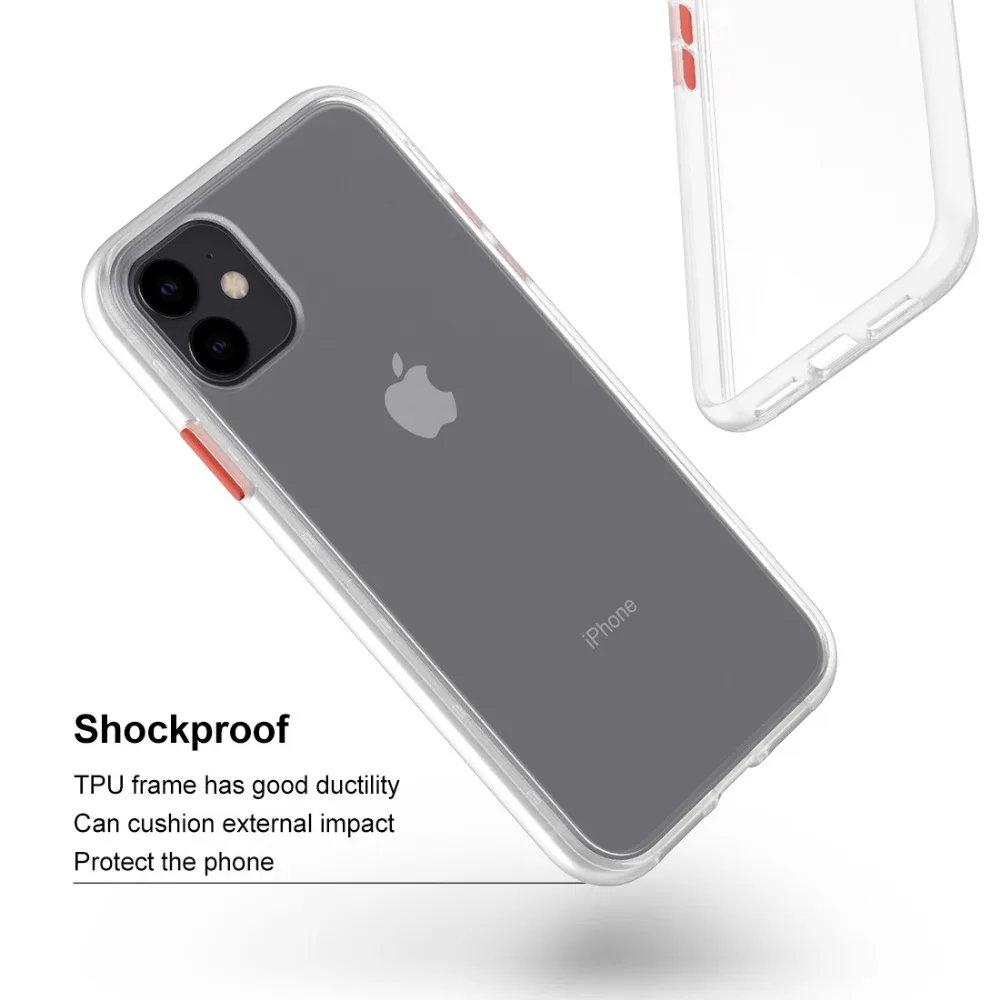 Высококачественный чехол для iPhone 11 Матовый задняя панель ТПУ Рамка защитный чехол для телефона iPhone 11 6,1 дюймов