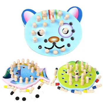 

Kids Memory Match Chess Wooden Puzzle Toy Montessori Logical Thinking Training Learning Toy Children Early Educational Toy Gift