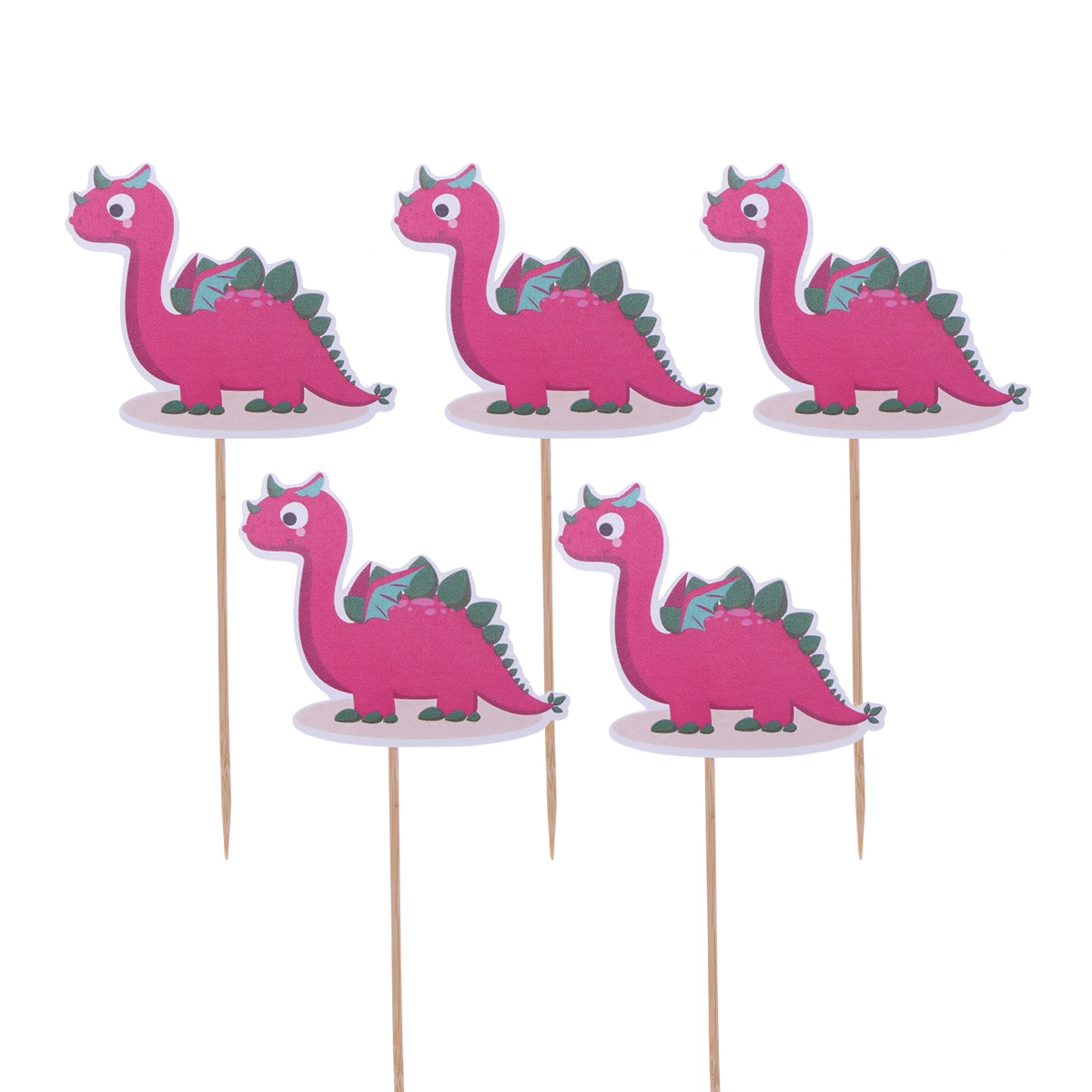 5 шт. динозавр топперы мультфильм милый выпечки Торт Декор кекс палпалочки для