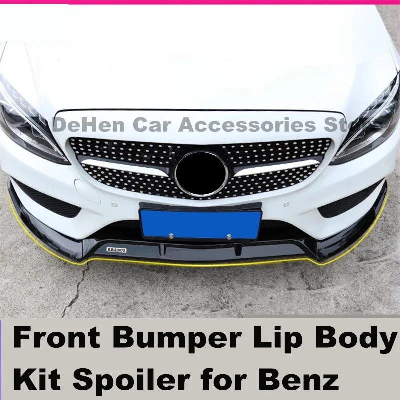 Передний бампер для губ комплект спойлер сплиттеры для Mercedes-Benz GLC X253- 3 шт передний бампер для губ