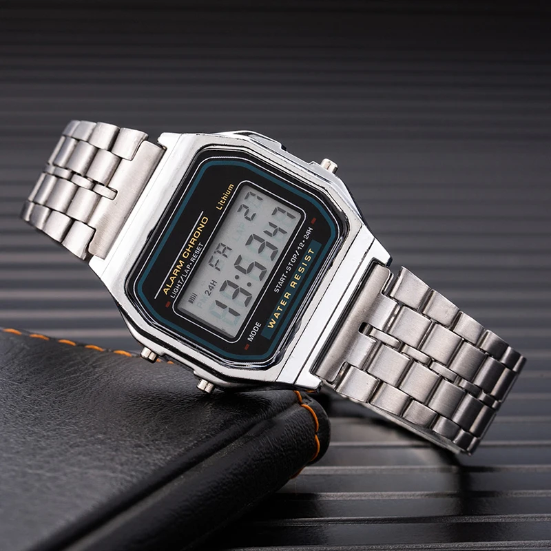 Digital Watch For Women Luxury 2021 Electronic Led Sport Square Alloy Dial Womens Mens Clock Rose Gold Watches Gifts Reloj Mujer