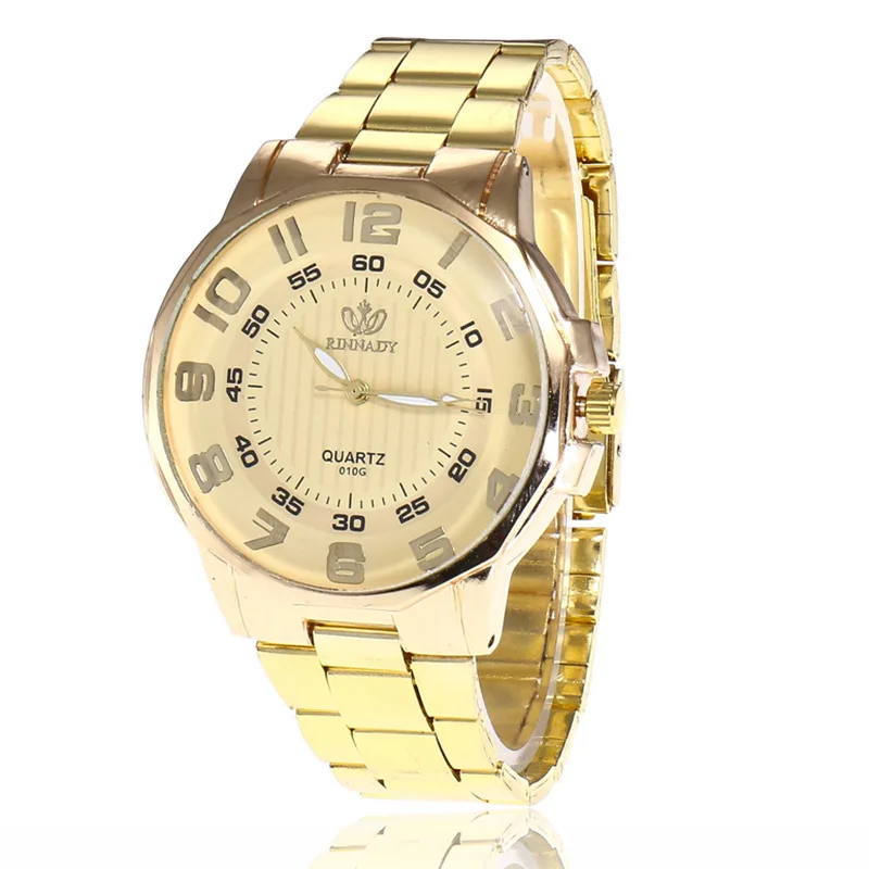 

Cross Border Hot Selling Business Casual Men Steel Belt Watch Large Dial Thick Glass with Numbers Men's Quartz Watch Wholesale