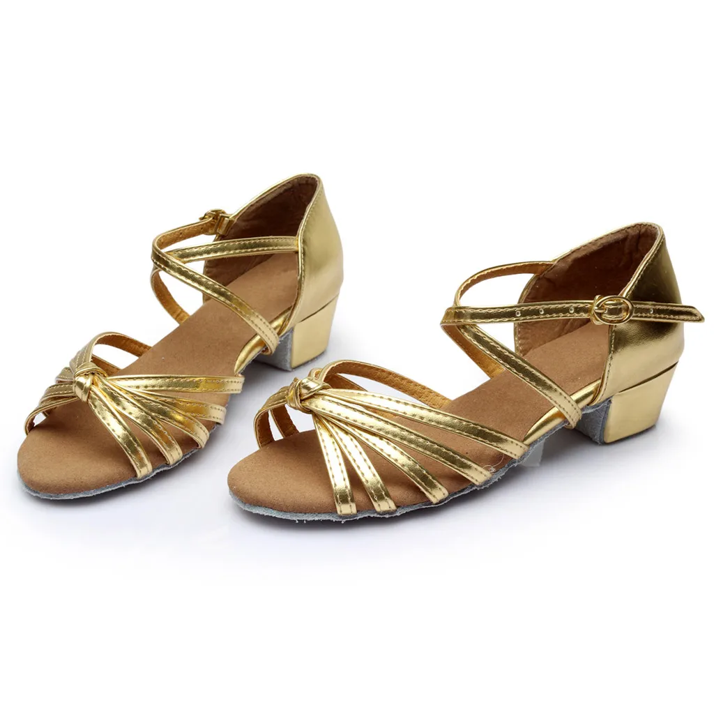 Women Sandals Fashion Dancing Rumba Waltz Prom Ballroom Latin Dance Summer Strap Buckle Shoes woman sandalia feminina | Обувь