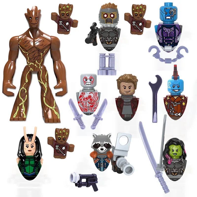 Мини-кукла Marvel стражи Галактики фигурка звезды лорд Дракс разрушитель ракета