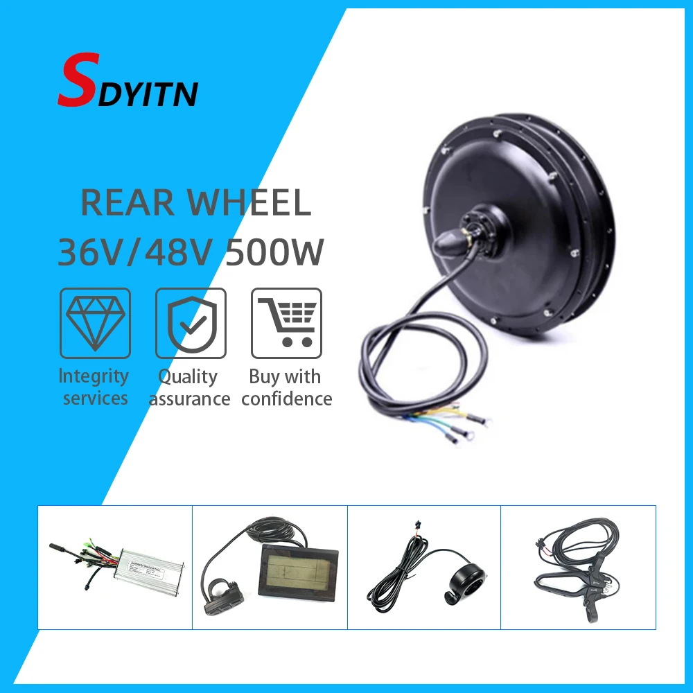 SDYITN 48v500W Задняя кассета комплект для переоборудования электрического велосипеда
